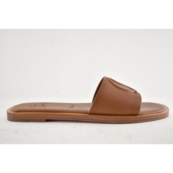 Christian Louboutin CL Mule Flat Cuoio Brown Leather Slide Slip On Sandal 40 - Picture 2 of 15
